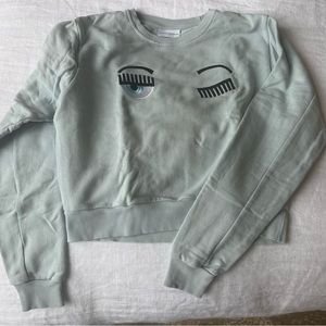 Chiara Ferragni Iconic Pale Blue Sweater - Sz Small